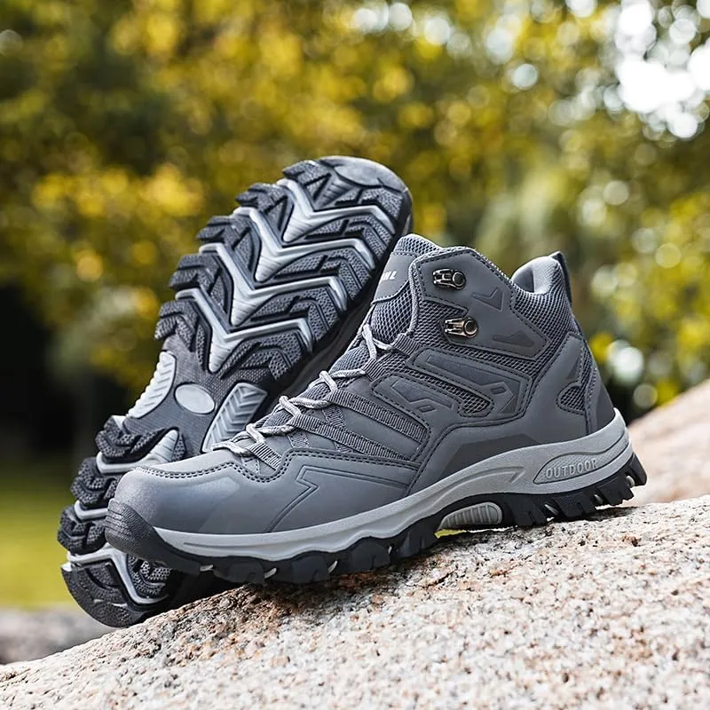 Men's Hiking Shoes, Outdoor Hiking Boots, Breathable Mesh Lining, TPR Outsole, EVA Insole