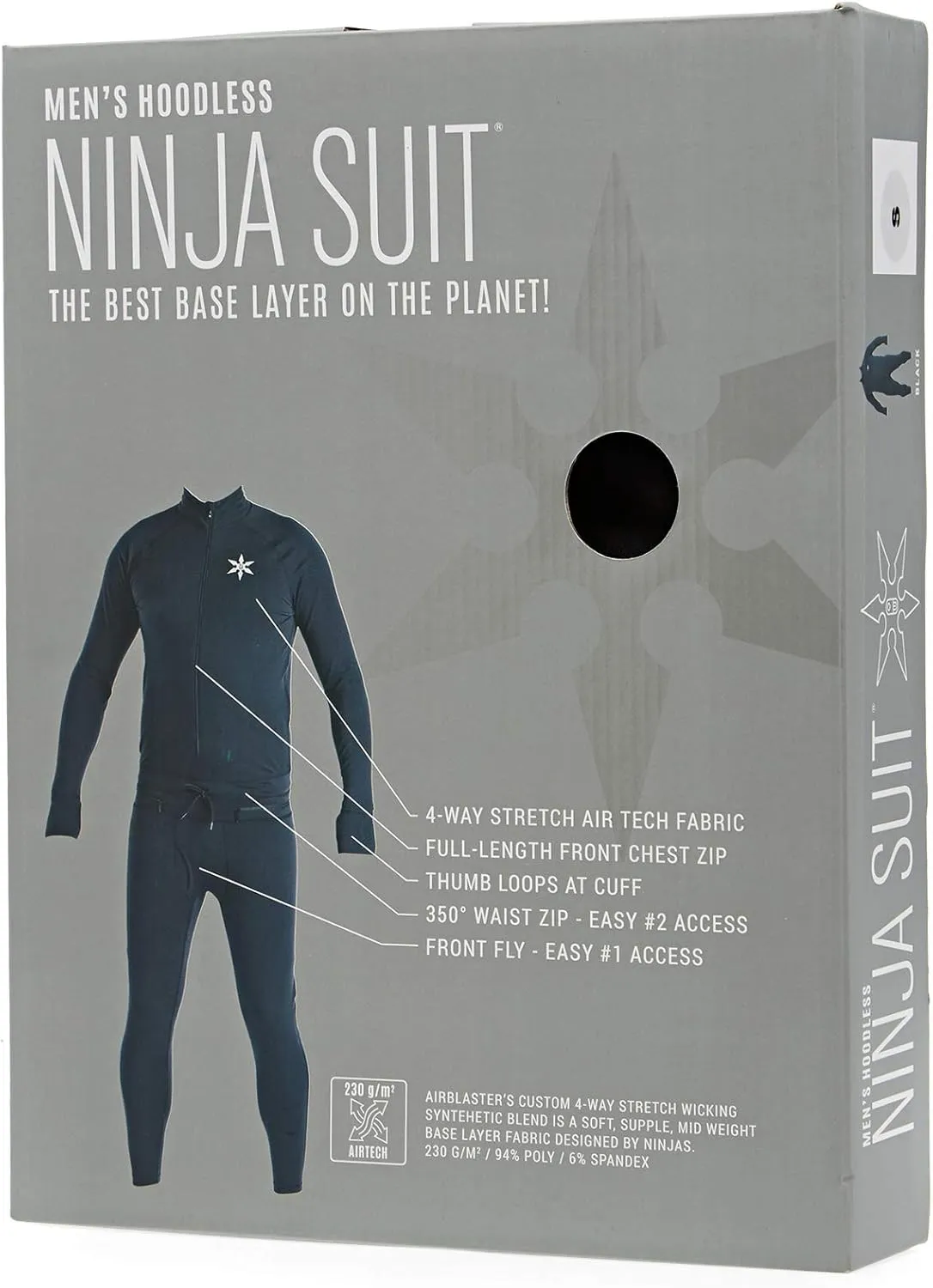 Men's Hoodless Ninja Suit Outdoor One Piece Base Layer