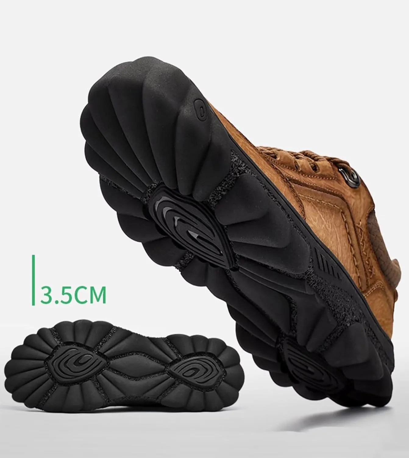 Mens Leather Hiking Shoes Breathable Outdoor Walking Trekking Shoes Spring Summer Autumn