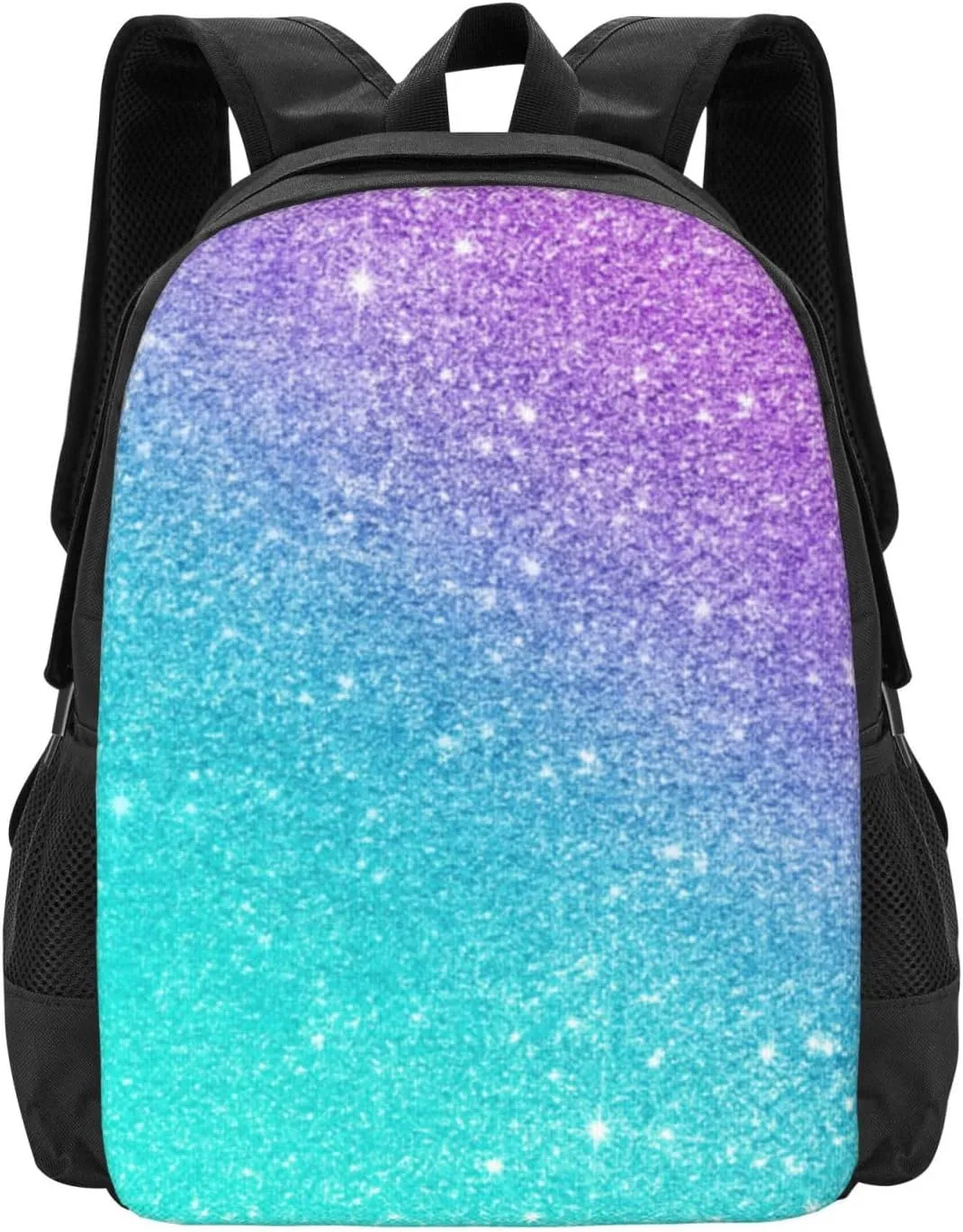 Mermaid Purple Blue Chic Glitter Lightweight Packable Backpack Travel Casual Hiking Daypack Foldable Backpack For Men Women
