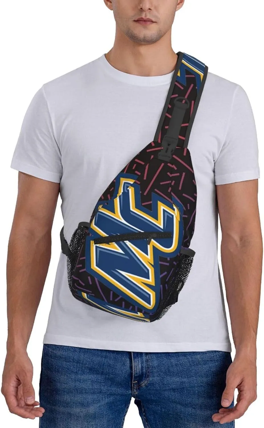 Merrimack College Small Crossbody Backpack Sling Bag For Men Women Mini One Shoulder Chest Bags Gym Sport Travel Hiking Daypack