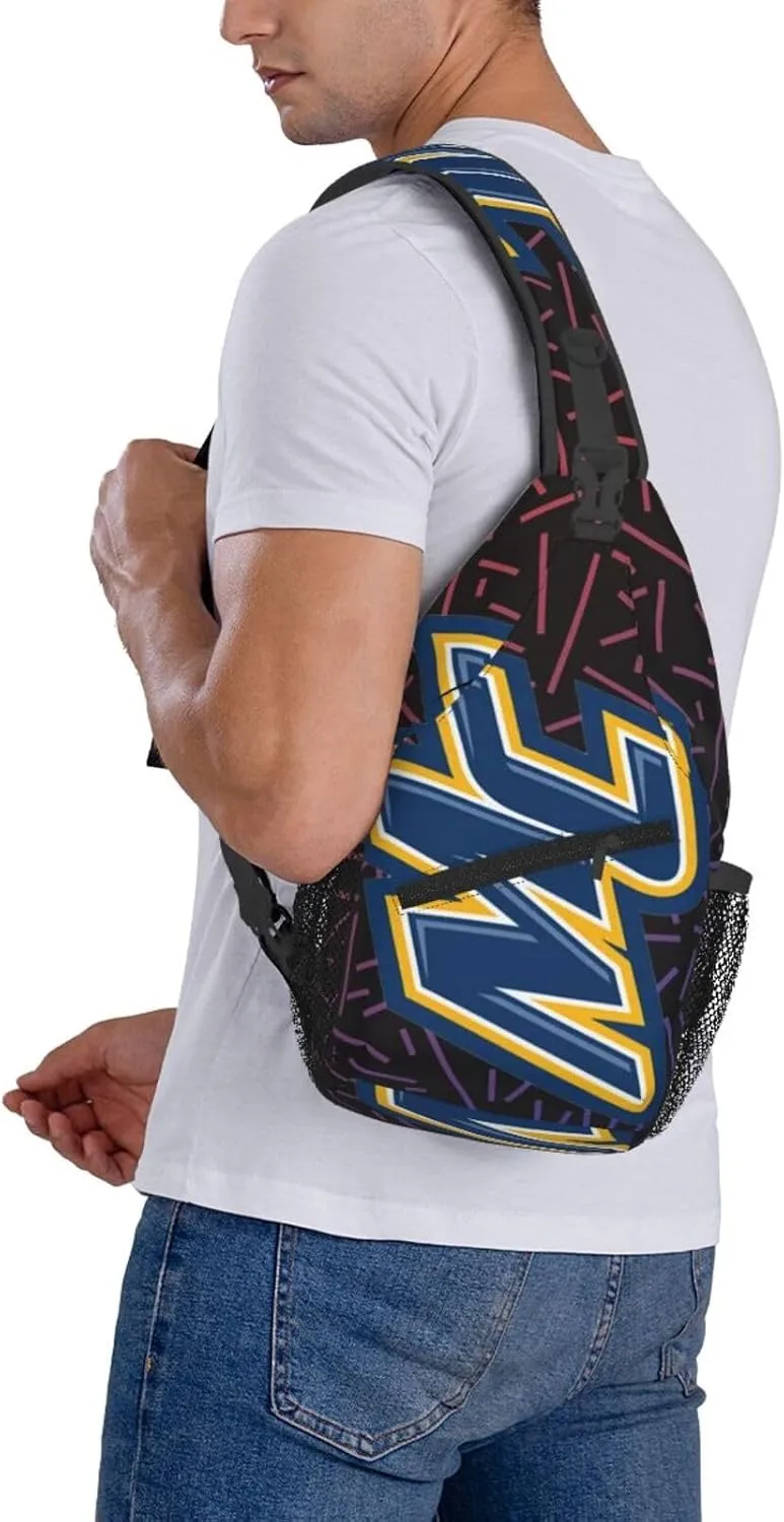 Merrimack College Small Crossbody Backpack Sling Bag For Men Women Mini One Shoulder Chest Bags Gym Sport Travel Hiking Daypack