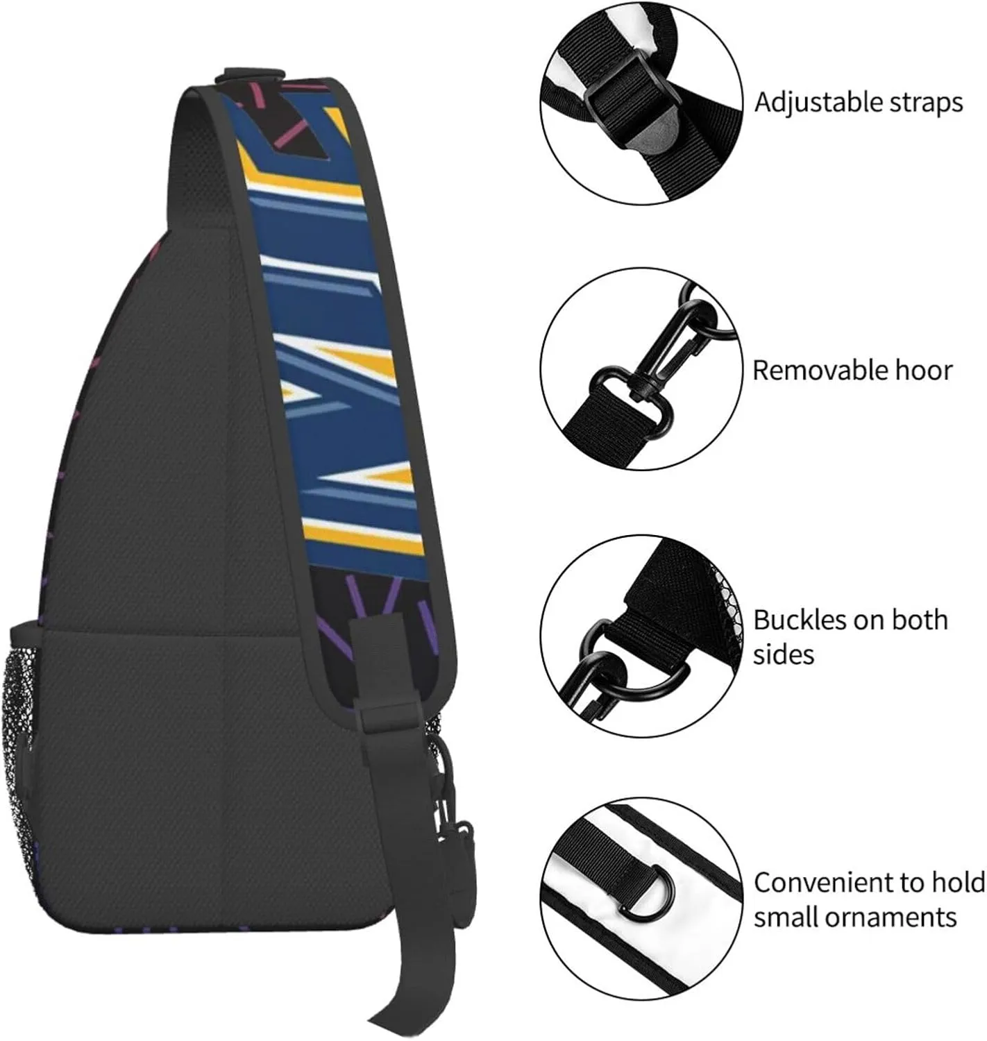 Merrimack College Small Crossbody Backpack Sling Bag For Men Women Mini One Shoulder Chest Bags Gym Sport Travel Hiking Daypack