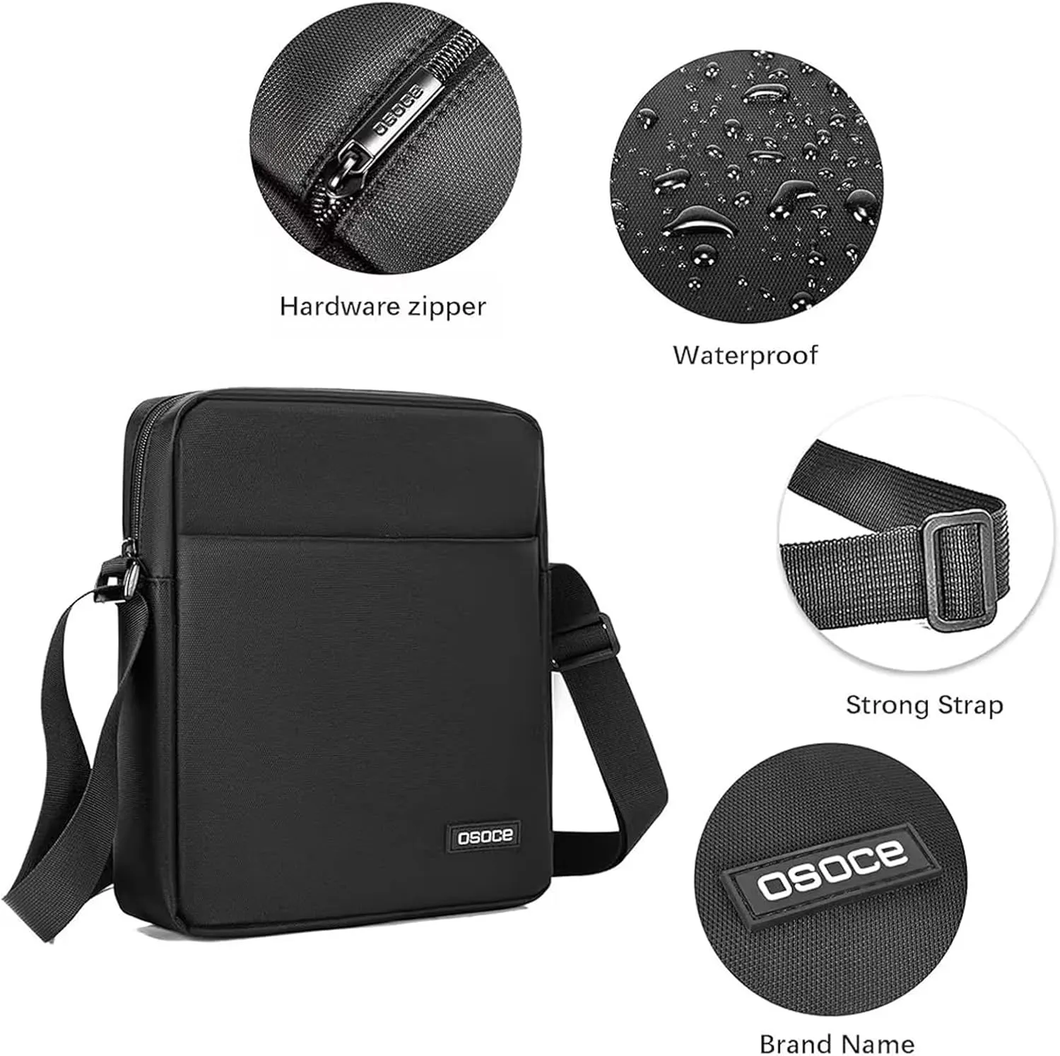 Messenger Bag, Crossbody Bag Shoulder Bag for Men Water Resistant Man Bag Man Purse for Business Office