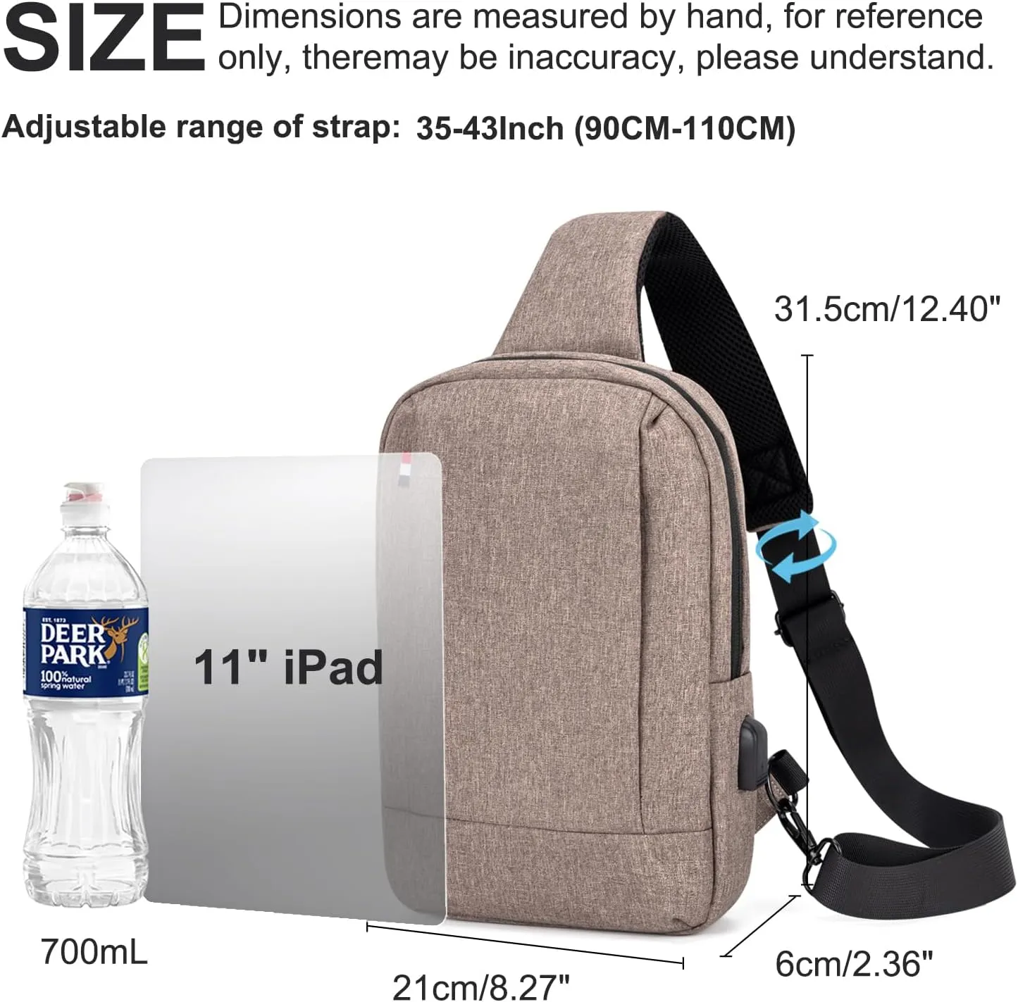 Messenger Bag Sling Bag Crossbody Shoulder Bag for Men Women Travel Work Satchel Bags