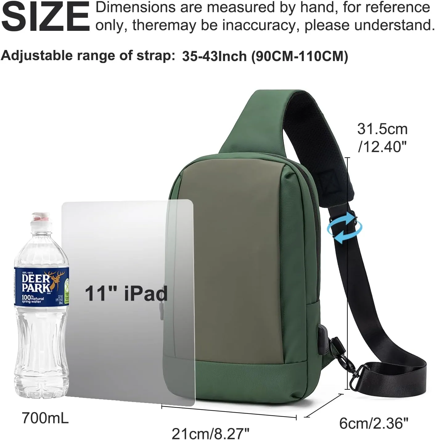 Messenger Bag Sling Bag Crossbody Shoulder Bag for Men Women Travel Work Satchel Bags
