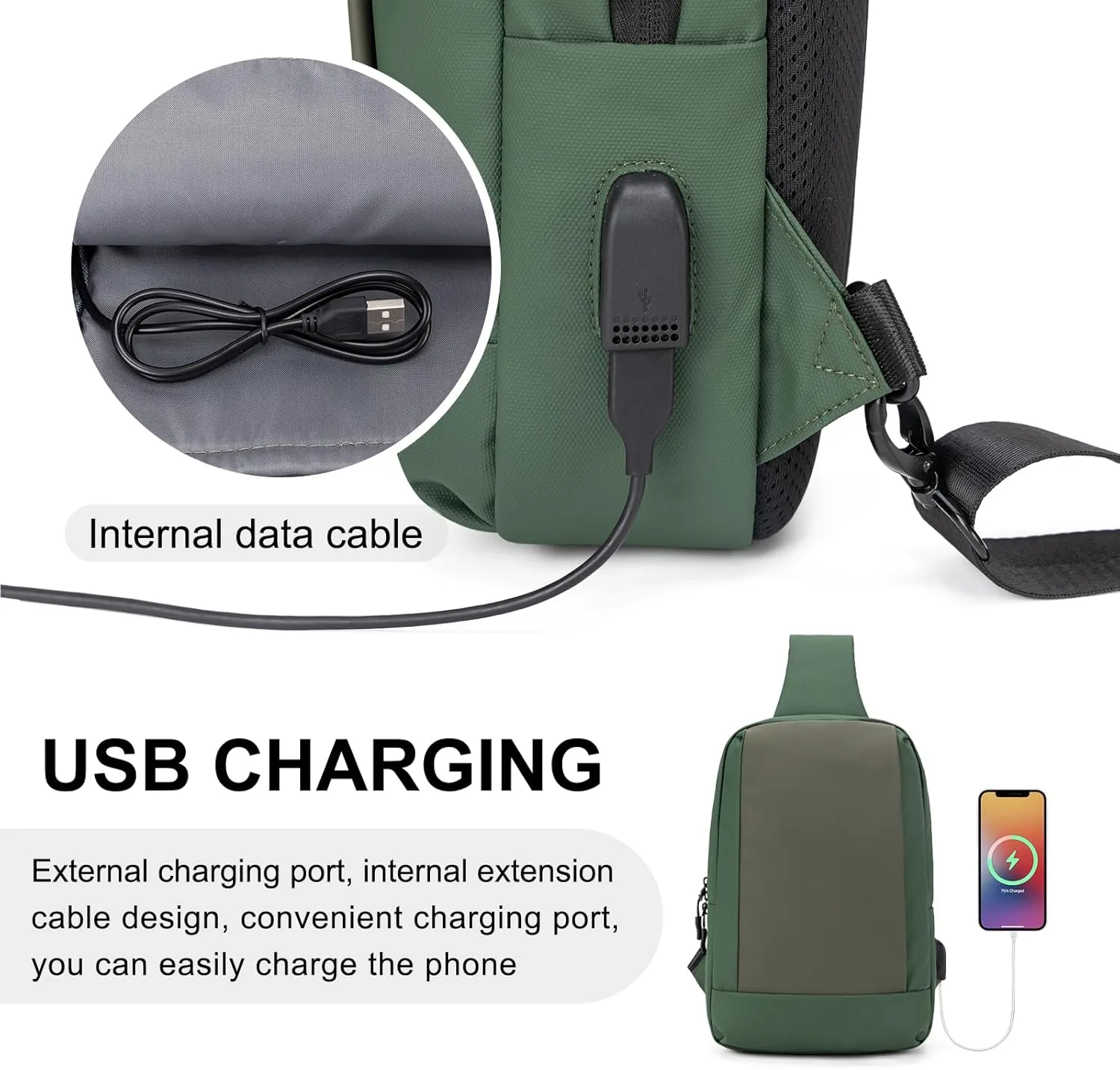 Messenger Bag Sling Bag Crossbody Shoulder Bag for Men Women Travel Work Satchel Bags