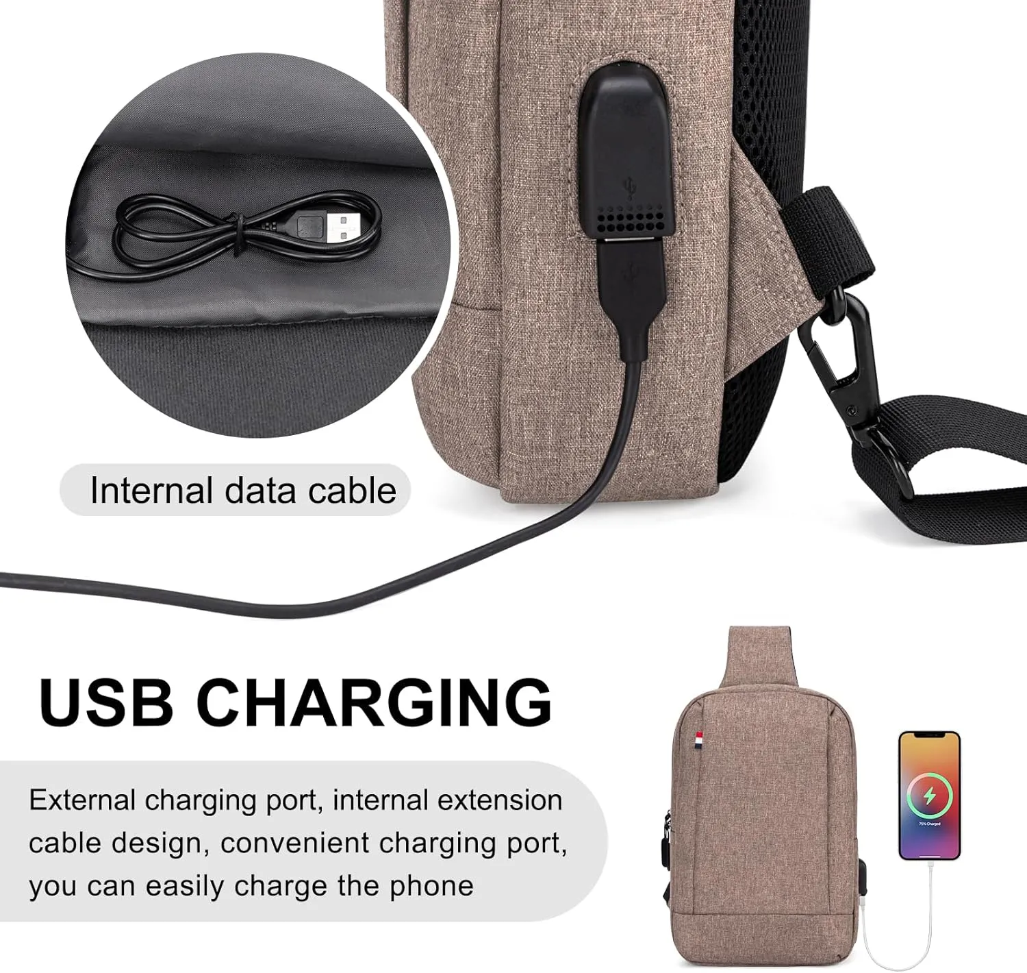 Messenger Bag Sling Bag Crossbody Shoulder Bag for Men Women Travel Work Satchel Bags