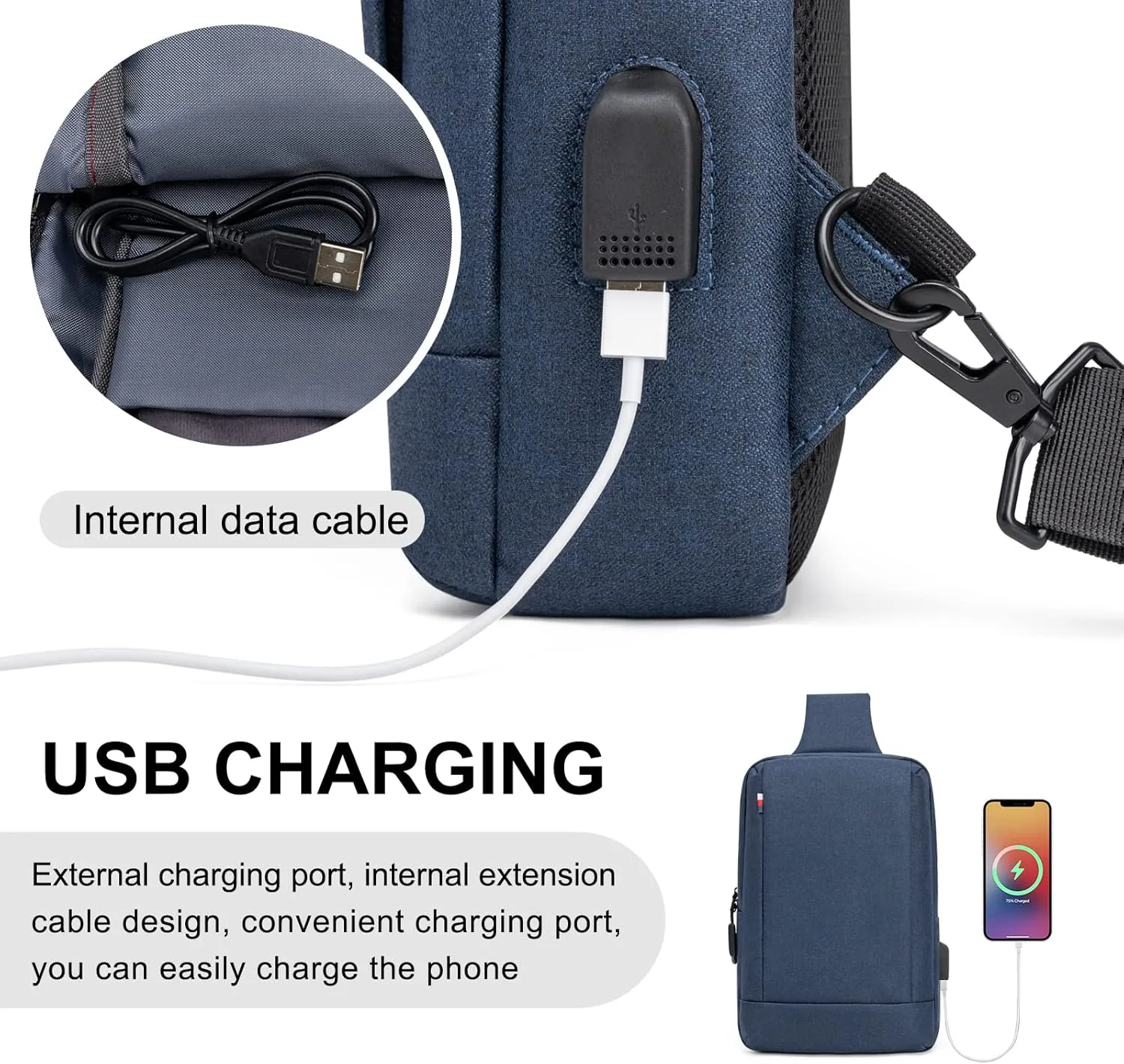 Messenger Bag Sling Bag Crossbody Shoulder Bag for Men Women Travel Work Satchel Bags
