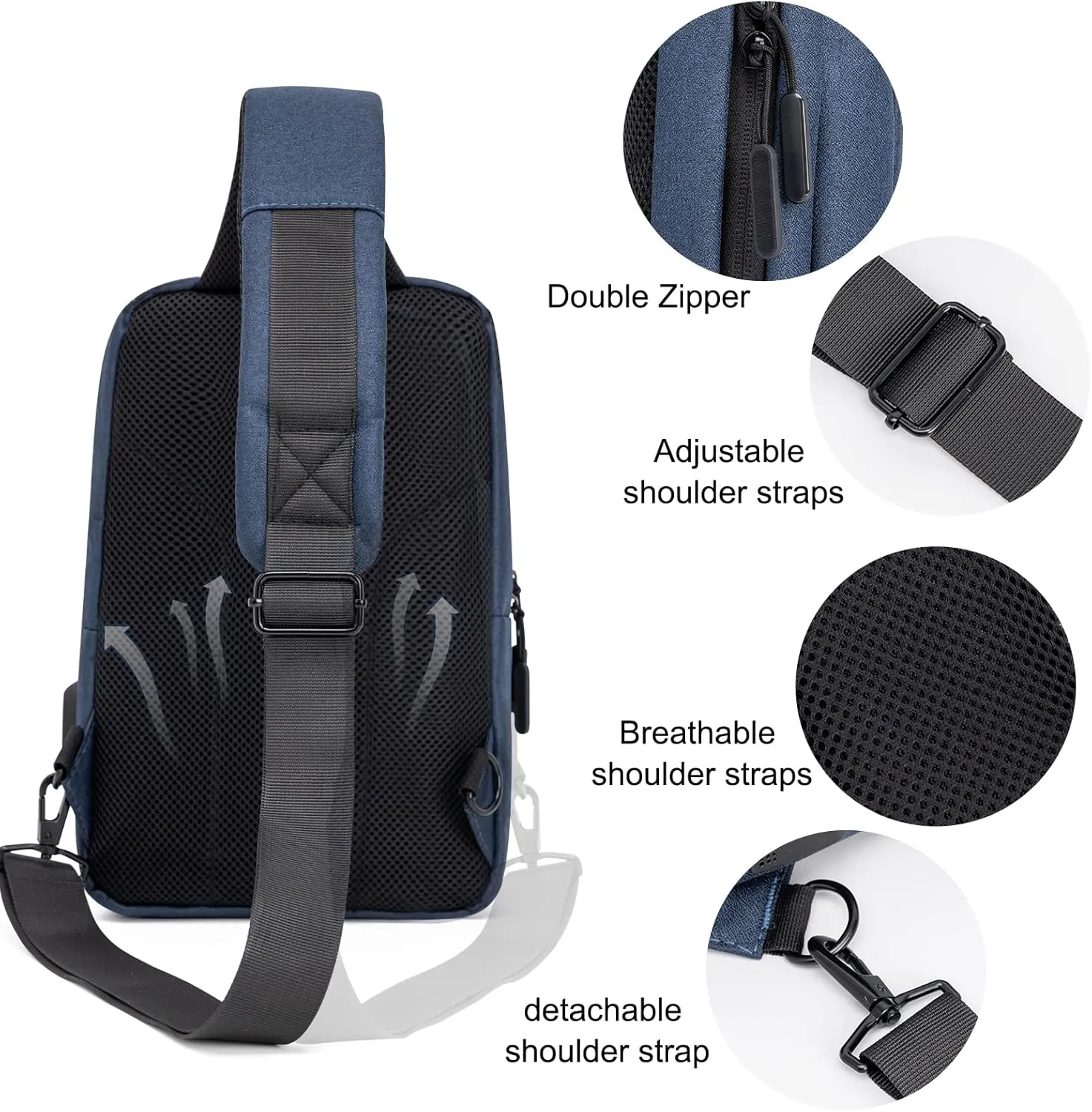 Messenger Bag Sling Bag Crossbody Shoulder Bag for Men Women Travel Work Satchel Bags