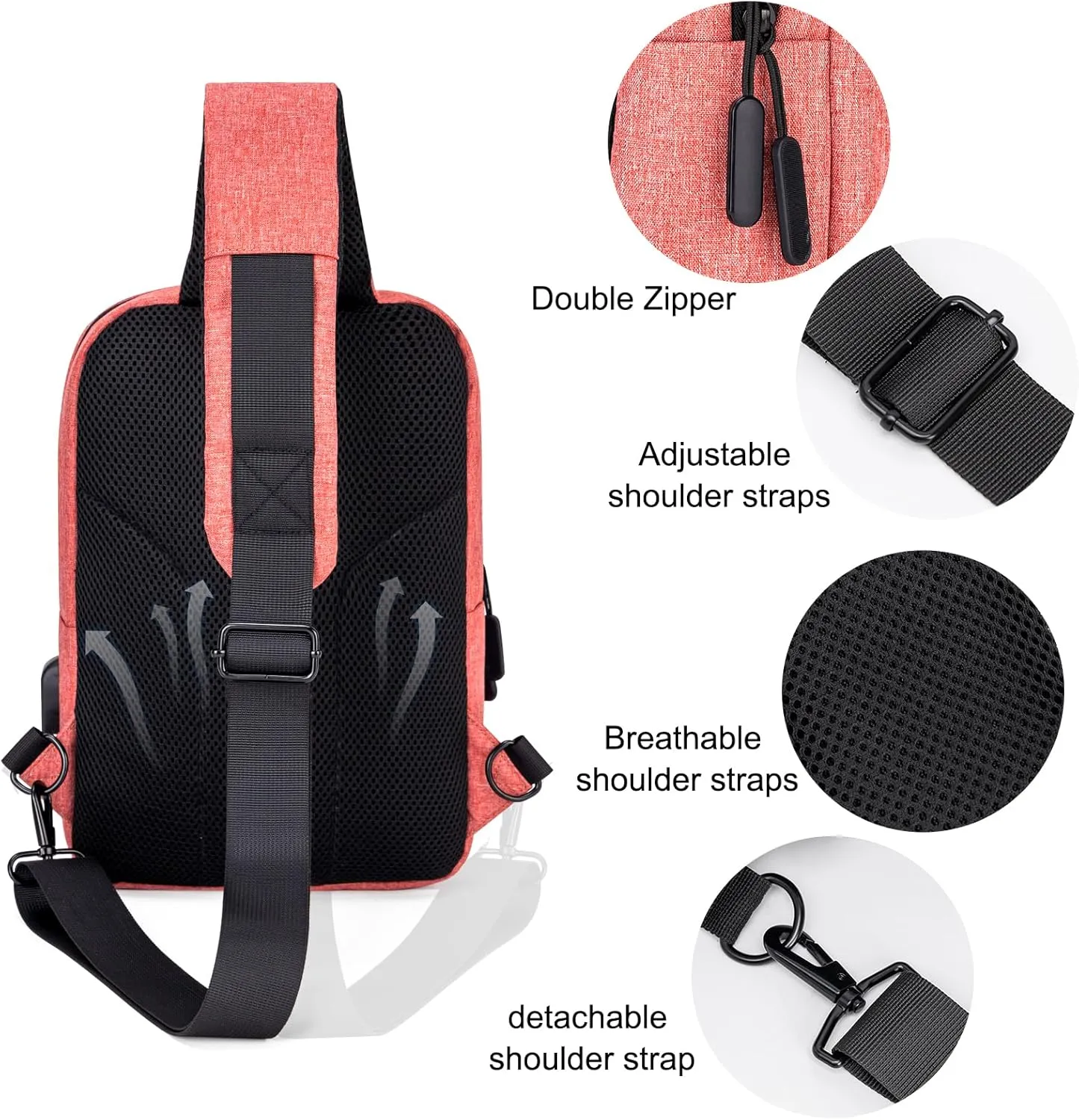 Messenger Bag Sling Bag Crossbody Shoulder Bag for Men Women Travel Work Satchel Bags