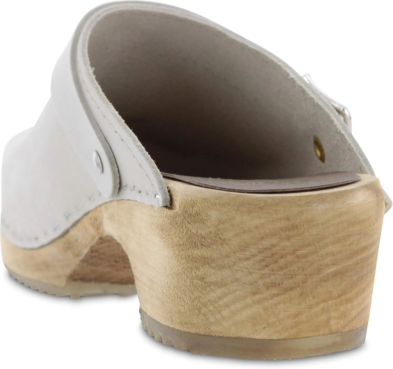 MIA Shoes Alma Womens Leather Clogs with Heels