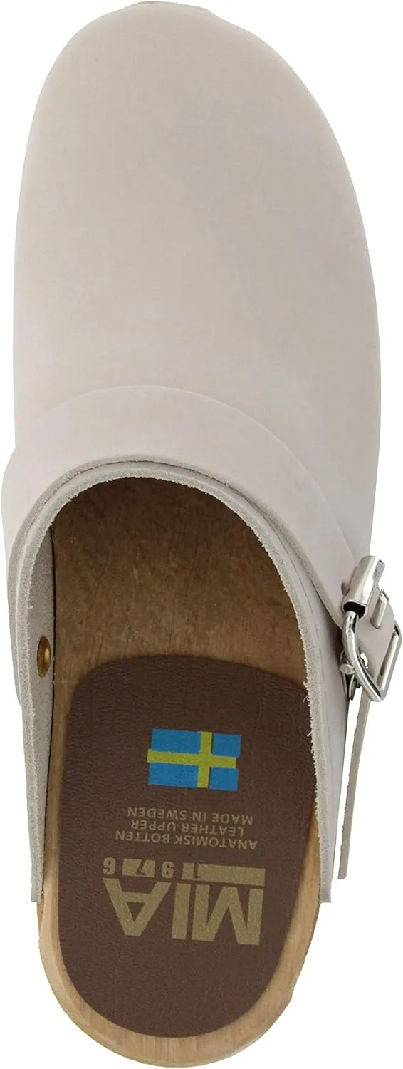 MIA Shoes Alma Womens Leather Clogs with Heels