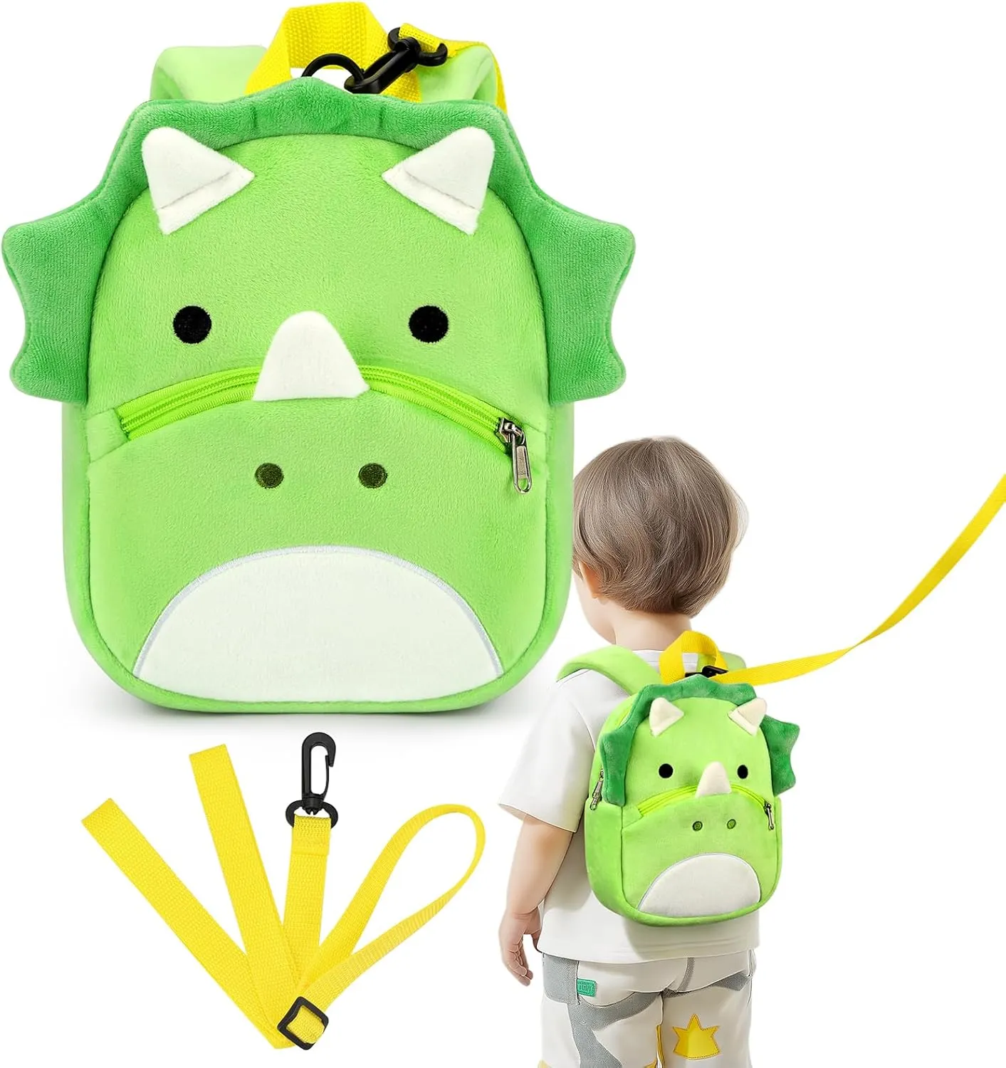 mibasies Toddler Backpacks for Girls 2-4: Plush Backpack -3D Animal Cartoon Mini Travel Bag -10 inch Toddler Backpack Leash