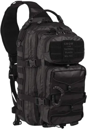 Mil-Tec One Strap Backpack Us Style Assault Pack (Tactical Black/Large)