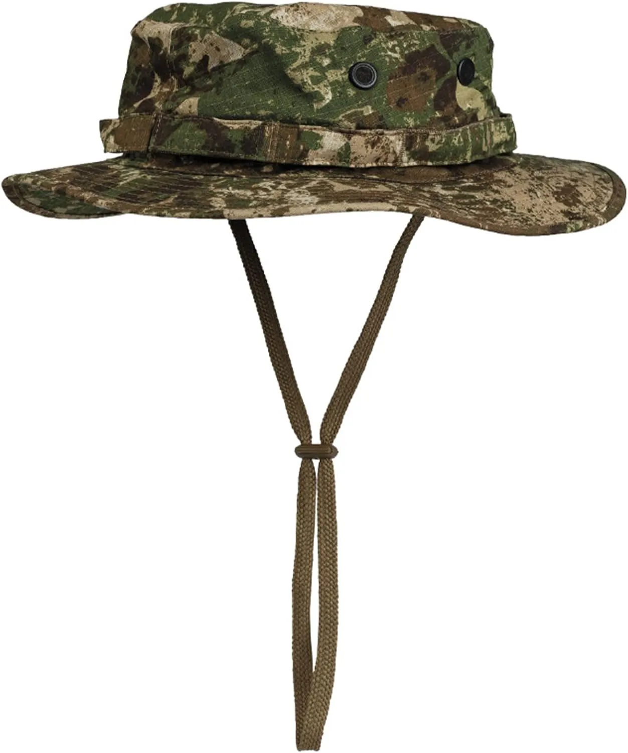 Mil-Tec Unisex Trilaminate Boonie Hat - Waterproof Breathable Tactical Outdoor Vented Wide Brim Hat w/Adjustable Chin Strap