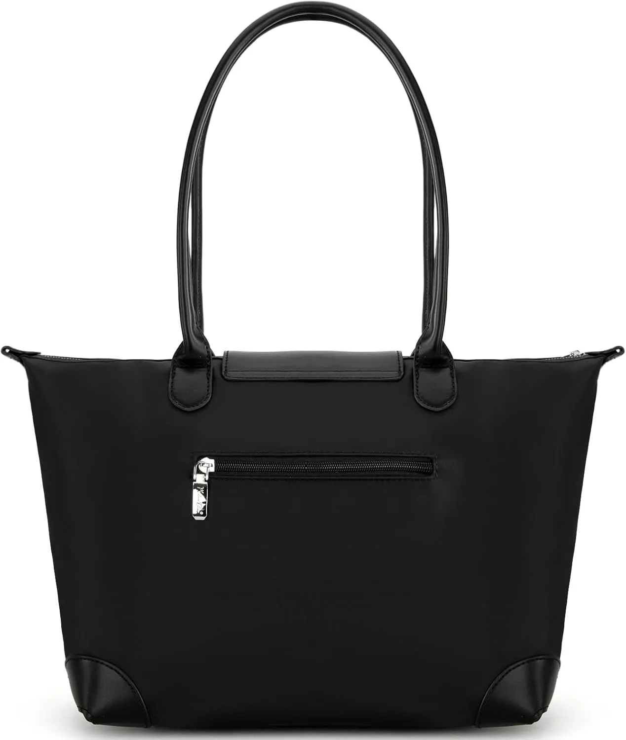 Milan Chiva Nylon Tote Bag for Women Large Shoulder Bag with Zipper Lightweight Foldable Work Tote
