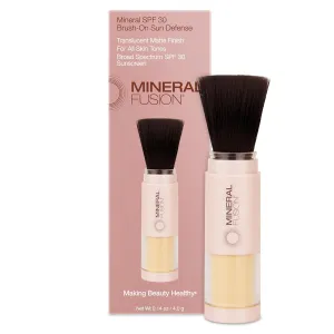 Mineral Fusion Brush-On Powder Sunscreen for Face, SPF 30, Invisible Mineral Sunscreen, UVA UVB protection, Non Toxic and Hypoallergenic, 0.14 oz