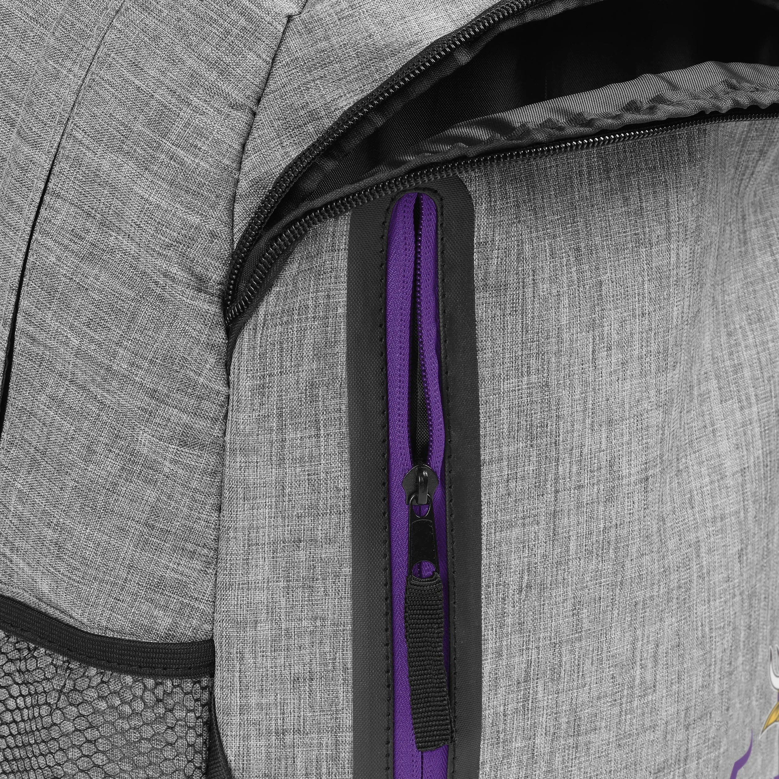 Minnesota Vikings Heather Grey Bold Color Backpack