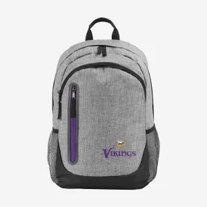 Minnesota Vikings Heather Grey Bold Color Backpack