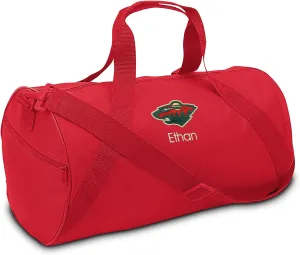 Minnesota Wild Personalized Youth Duffel Bag (Red)