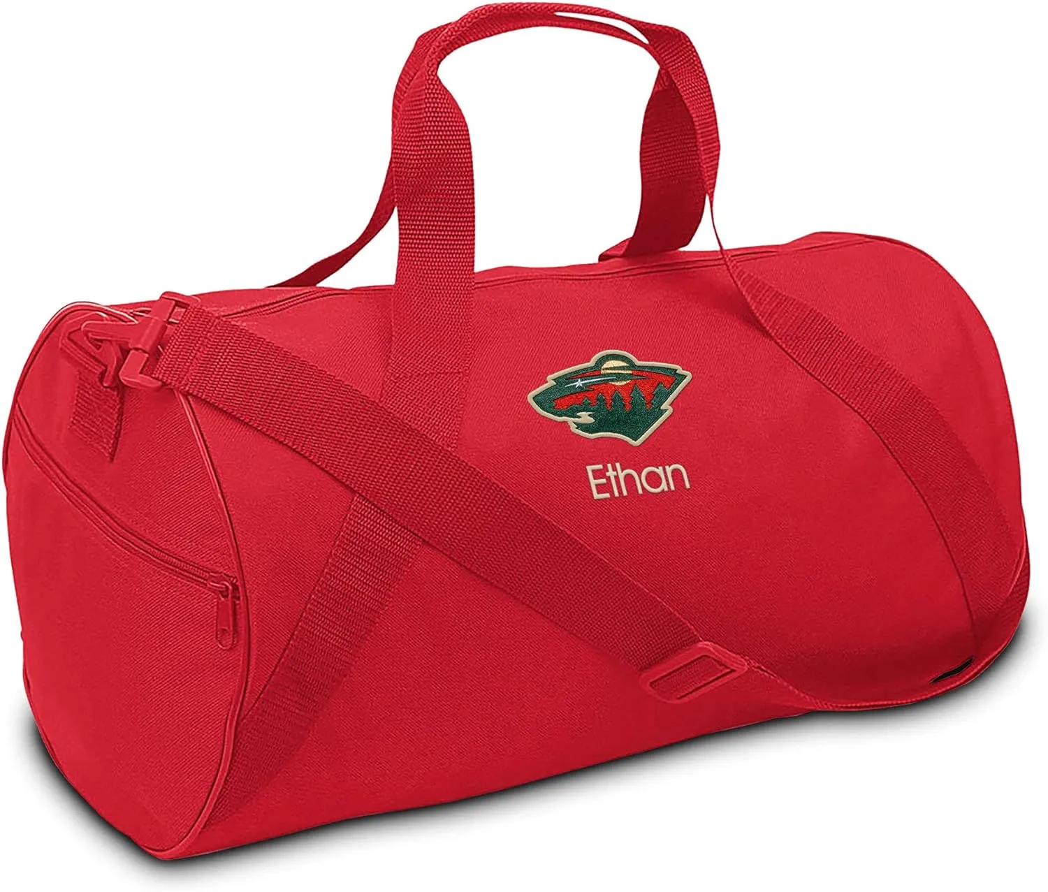 Minnesota Wild Personalized Youth Duffel Bag (Red)