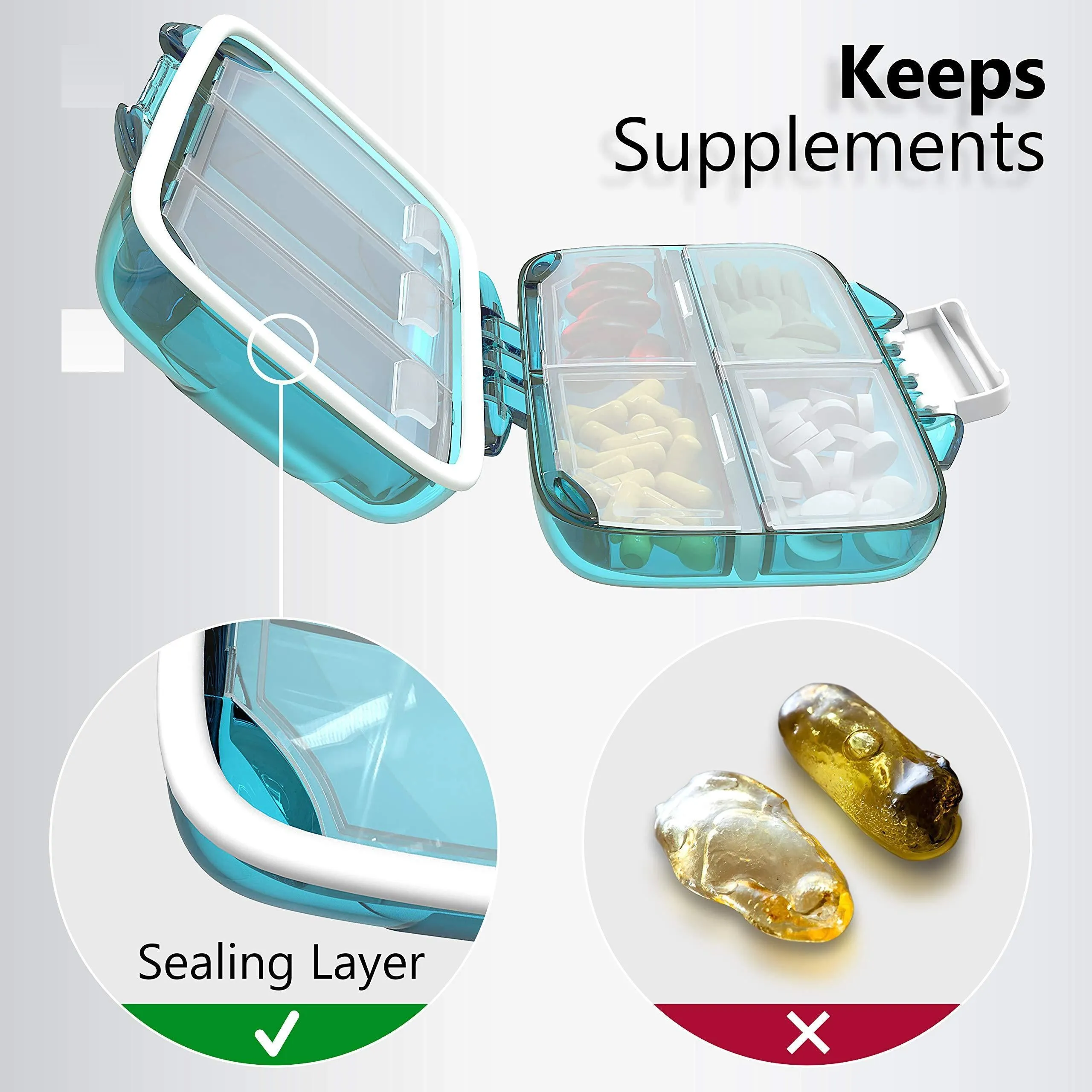 Moisture Proof Pill Organizers.