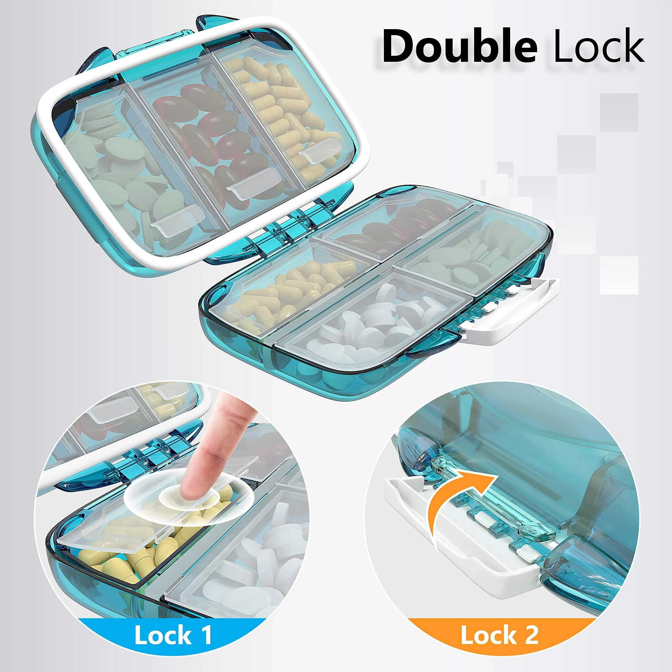 Moisture Proof Pill Organizers.