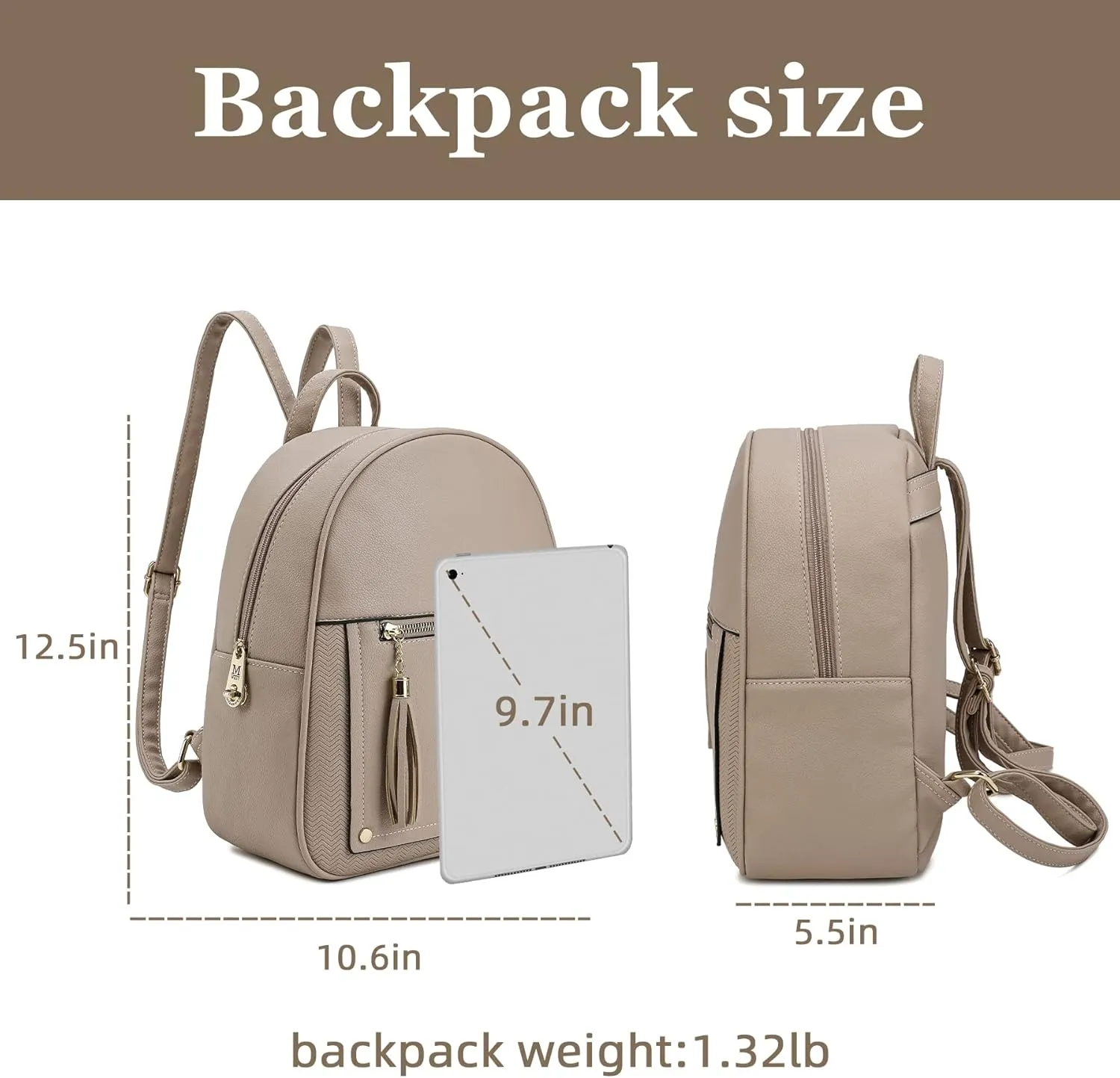 Montana West Medium Backpack Purse for Women Anti Theft Backpack with Secured Zipper & Tassel