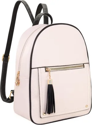 Montana West Medium Backpack Purse for Women Anti Theft Backpack with Secured Zipper & Tassel,MWC-1041BG-BK