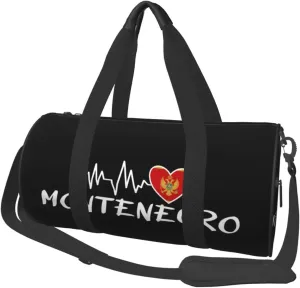 Montenegro Heartbeat Duffel Bag Gym Bag Travel Sports Tote Large Foldable Beach Swim Yoga0