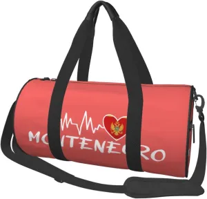 Montenegro Heartbeat Duffel Bag Gym Bag Travel Sports Tote Large Foldable Beach Swim Yoga1