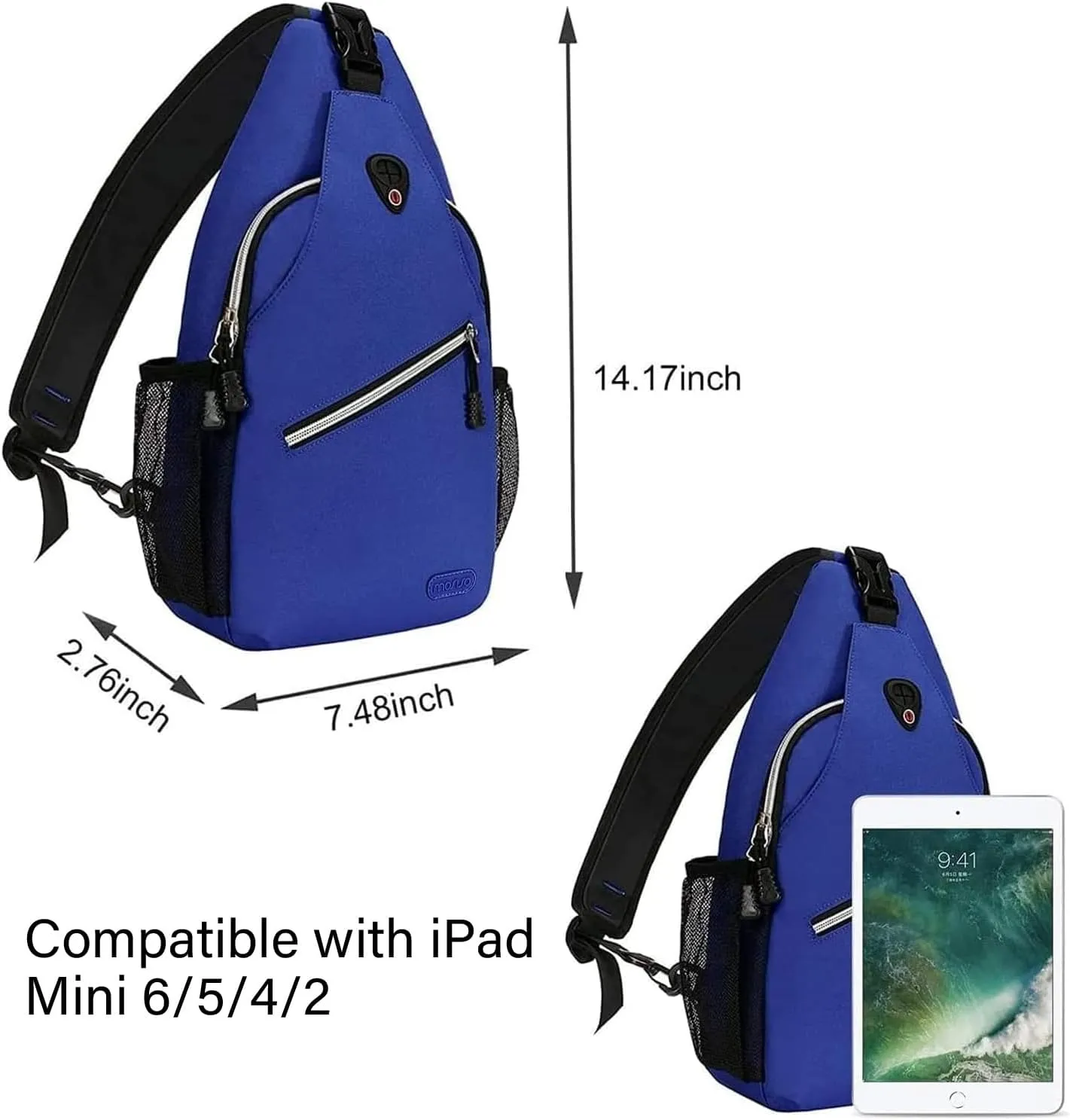 MOSISO Mini Sling Backpack,Small Hiking Daypack Travel Outdoor Casual Sports Bag