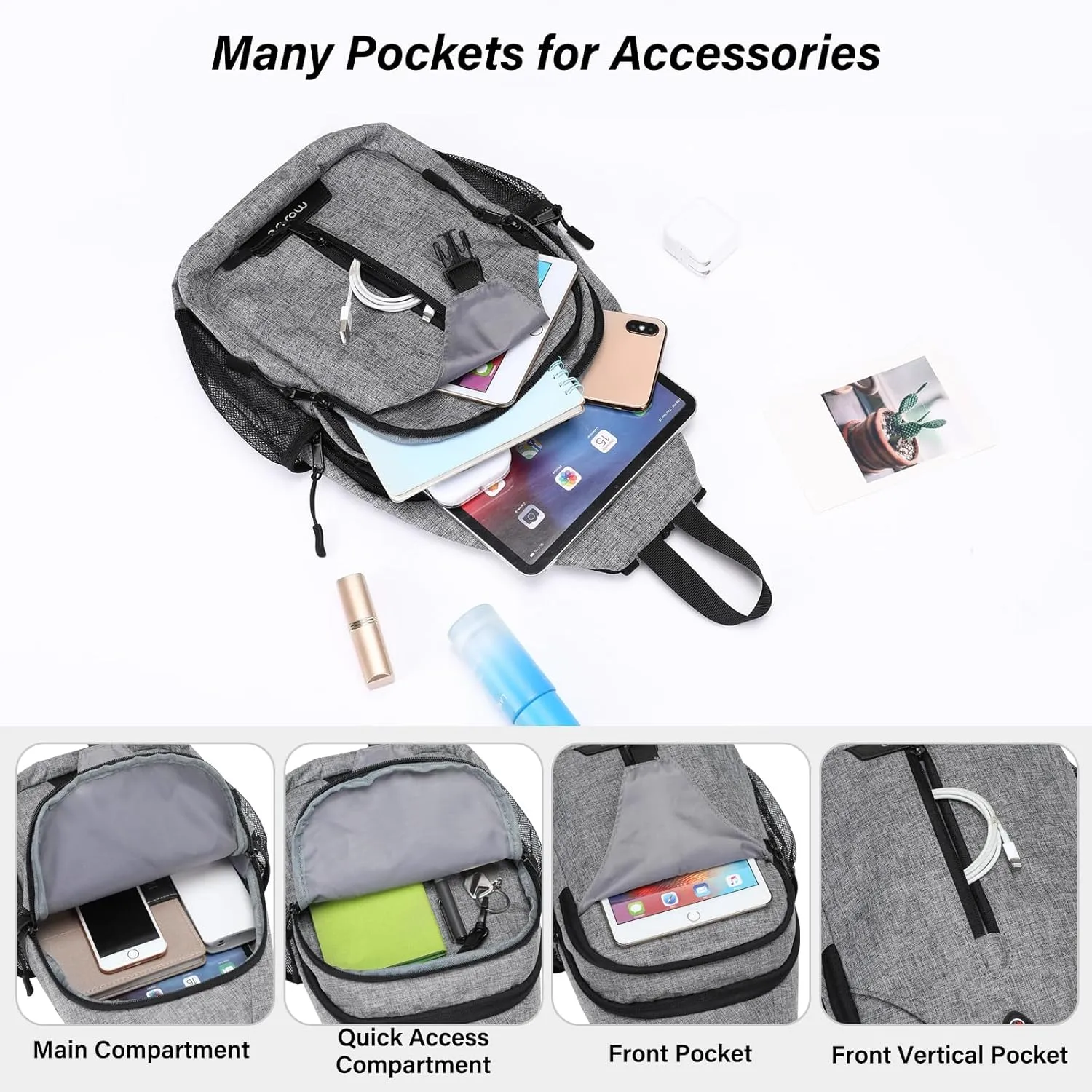 MOSISO Sling Backpack Travel Hiking Daypack, Double Layer Crossbody Sling Bag Convertible Backpack with Front Vertical Pocket