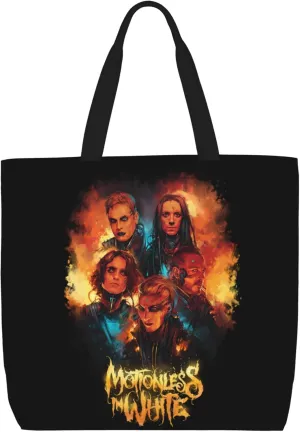Motionless Rock In White Tote Bag for Women Lightweight Large Tote Bag Shoulder Bag Handbag for Travel Work Gym