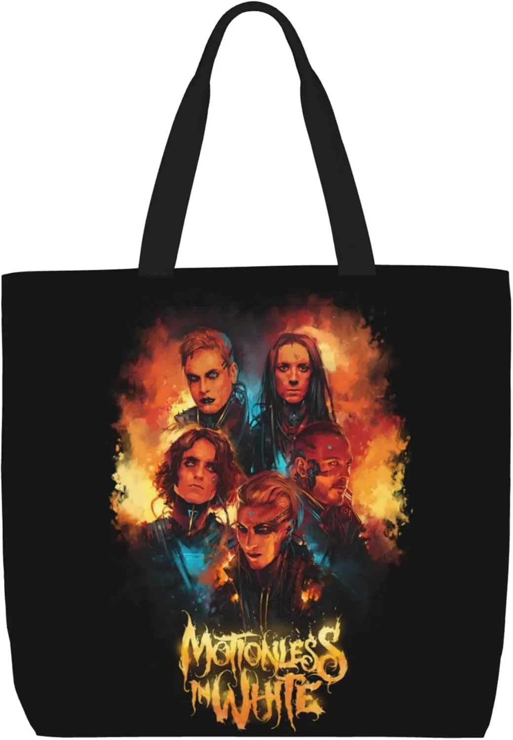 Motionless Rock In White Tote Bag for Women Lightweight Large Tote Bag Shoulder Bag Handbag for Travel Work Gym