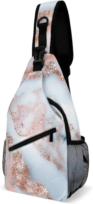 Music Symbols Love Sling Bag Lightweight Crossbody Chest Pack Travel Shoulder Bag with Adjustable Strap