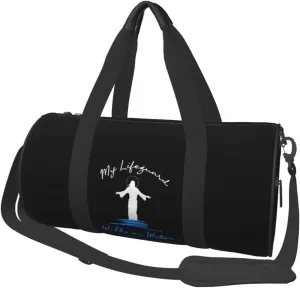 My Lifeguards Walks On Water Matthew Jesus Cross Duffel Bag Gym Bag Travel Sports Tote Large Foldable Beach Swim Yoga5