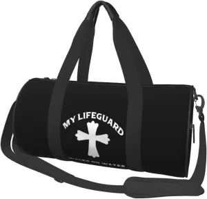 My Lifeguards Walks On Water Matthew Jesus Cross Duffel Bag Gym Bag Travel Sports Tote Large Foldable Beach Swim Yoga6