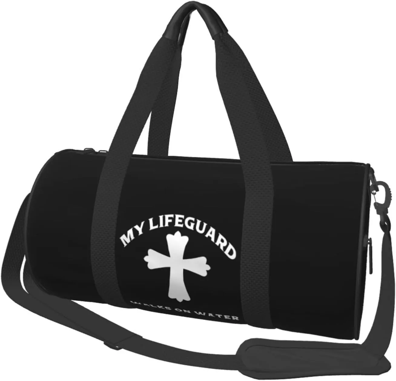 My Lifeguards Walks On Water Matthew Jesus Cross Duffel Bag Gym Bag Travel Sports Tote Large Foldable Beach Swim Yoga6