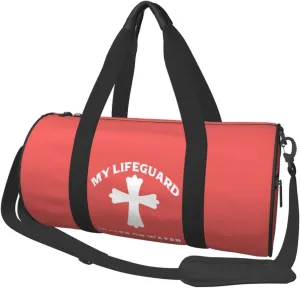 My Lifeguards Walks On Water Matthew Jesus Cross Duffel Bag Gym Bag Travel Sports Tote Large Foldable Beach Swim Yoga7