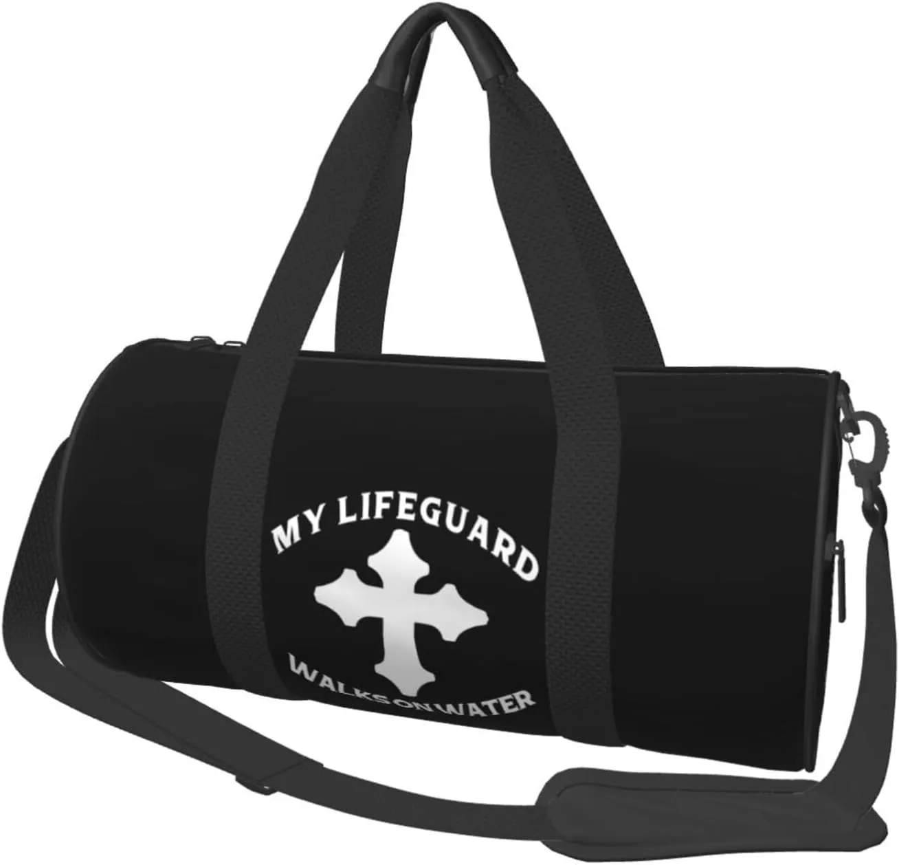 My Lifeguards Walks On Water Matthew Jesus Cross Duffel Bag Gym Bag Travel Sports Tote Large Foldable Beach Swim Yoga80