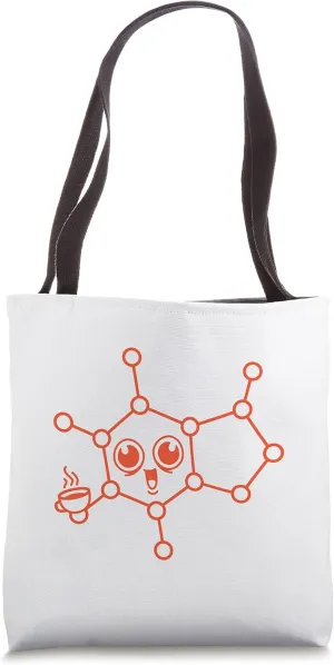 MY MORNING MOLECULE Caffeine Chemistry Coffee Meme Tote Bag