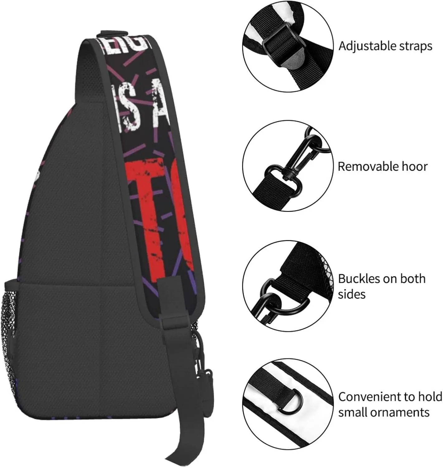 My Neighbor Is A Bitch Small Crossbody Backpack Sling Bag For Men Women Mini One Shoulder Chest Bags Gym Sport Travel Hiking Daypack