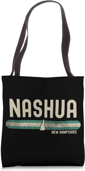 Nashua NH | New Hampshire | Travel & 80s Style Tote Bag