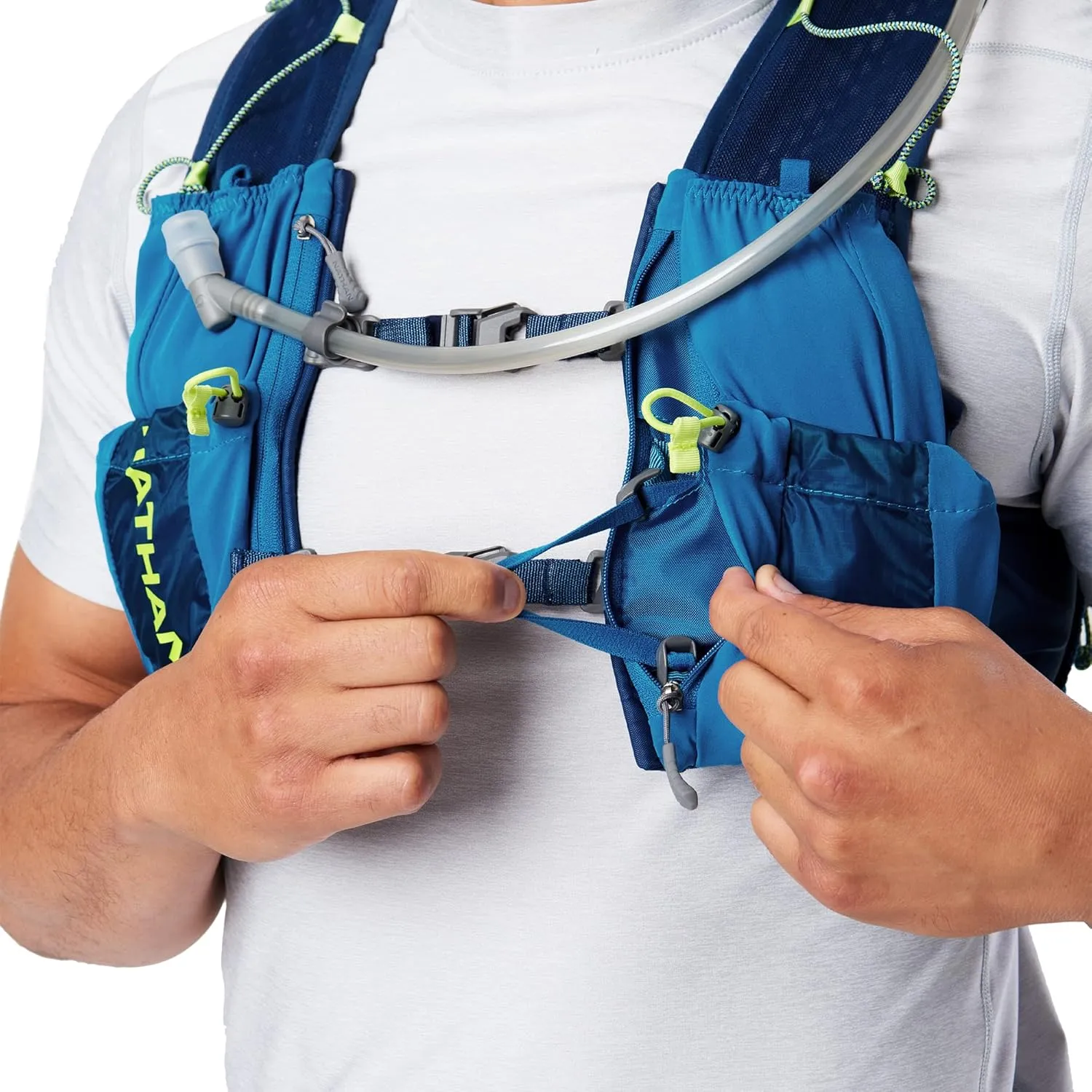 Nathan Limitless 8L Hydration Sling, Two Side Pockets & Small Zipper Stash Pocket for Essential Storage, Breathable & Moisture Wicking