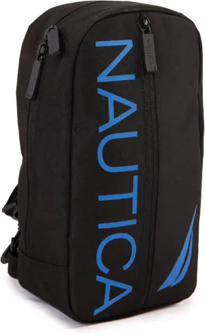 NAUTICA Unisex's Sling Shoulder Bag, Black Blue