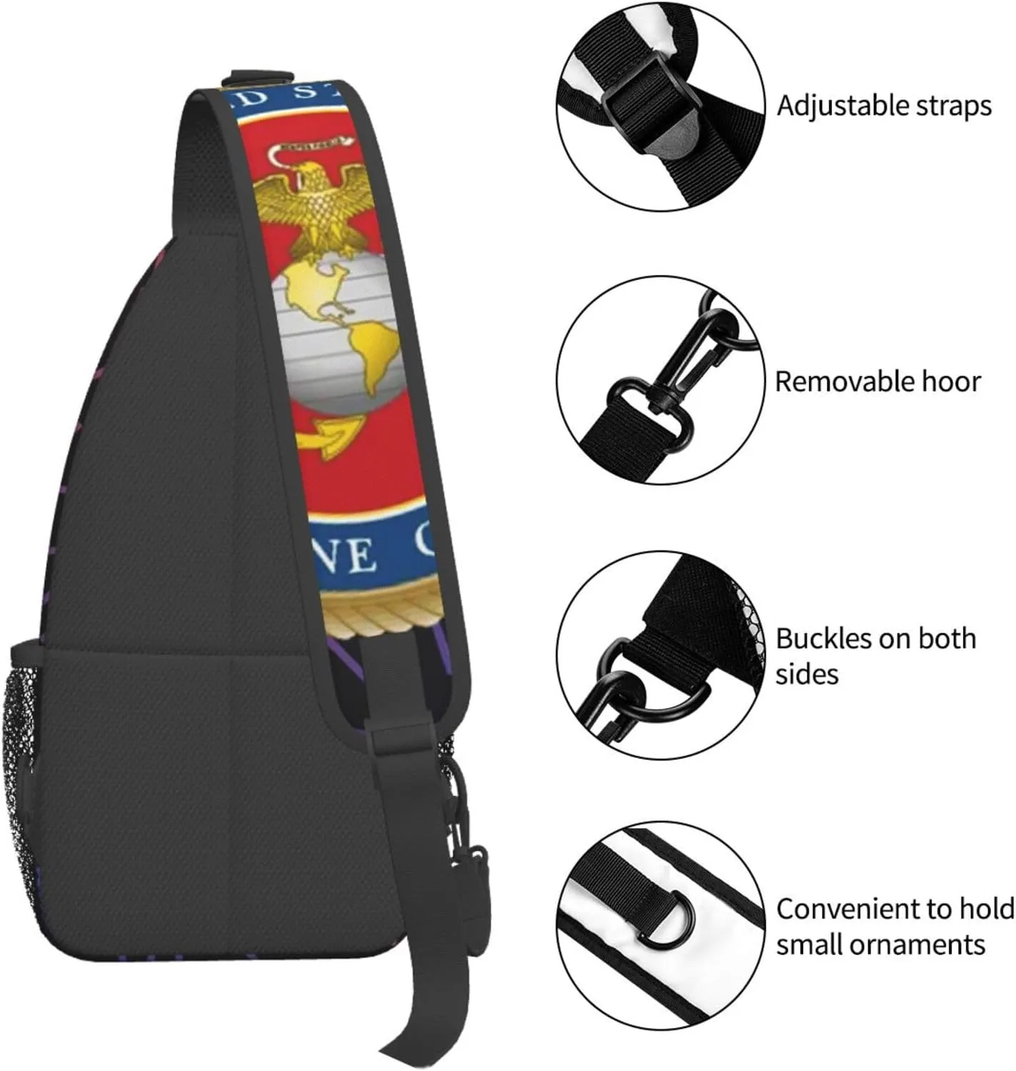 Nav-Y-1920w Small Crossbody Backpack Sling Bag For Men Women Mini One Shoulder Chest Bags Gym Sport Travel Hiking Daypack