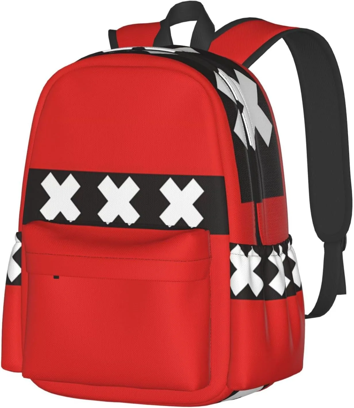 Netherlands Holland Flag Large Travel Backpack Casual Backpacks Laptop Daypack Working Rucksack Lightweight Back Pack Sports Bag with Adjustable Shoulder Strap