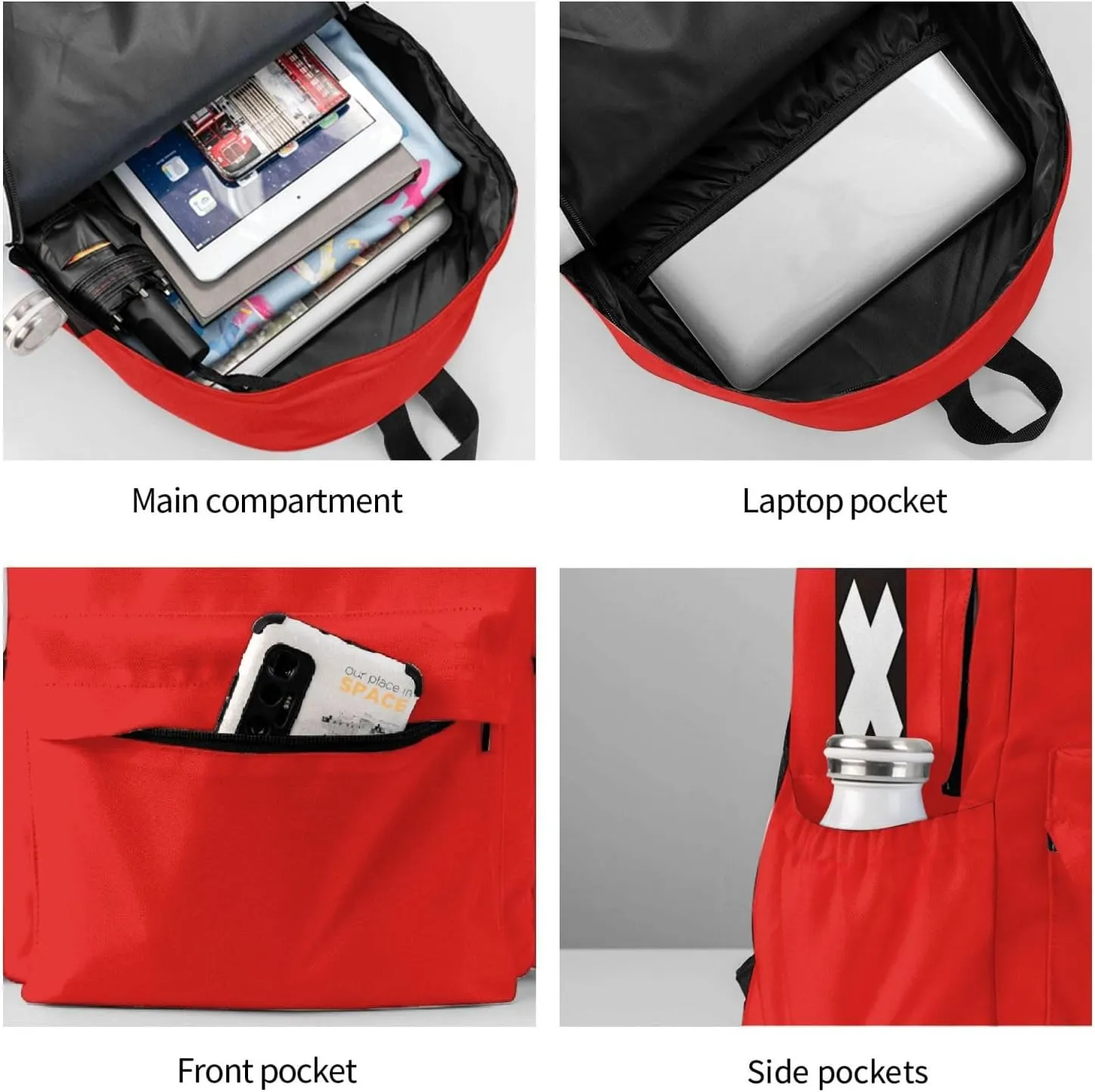 Netherlands Holland Flag Large Travel Backpack Casual Backpacks Laptop Daypack Working Rucksack Lightweight Back Pack Sports Bag with Adjustable Shoulder Strap